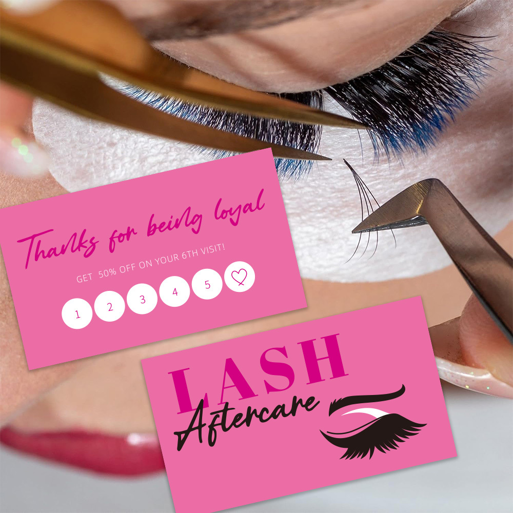 Eyelash Extension Aftercare - 50 stks Shining Wimper Visitekaartje Lash
