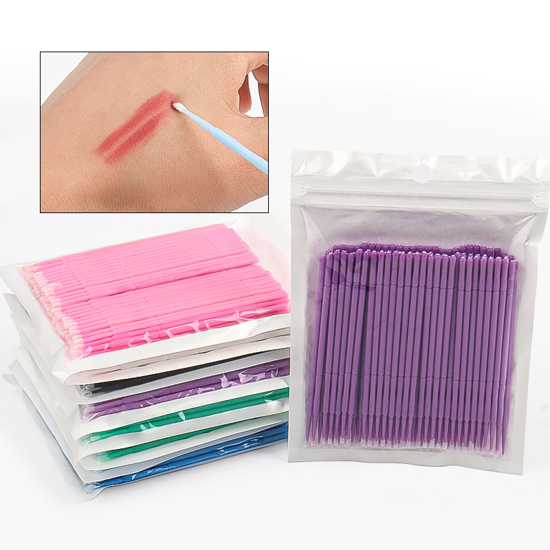 Eyelash Extension Adhesive - 100 stks/zak Bamboe Wimper Extension Wattenstaafjes