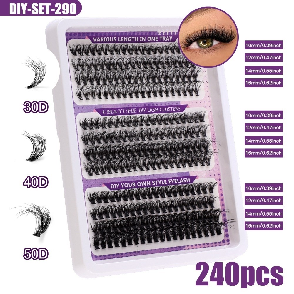 Eyelash Extension Cluster - Natuurlijke Look Kunstwimpers Pluizige Stijl Bond