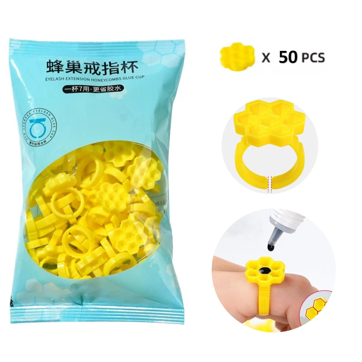 Eyelash Extension Adhesive - 50PCS Houder Ring Cups voor Wimperverlenging