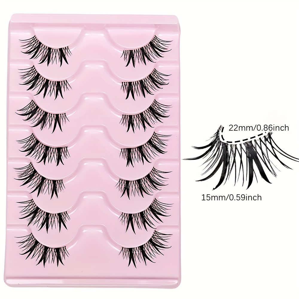 7 Paar Half Eye Nepplatsen Nat - Eyelash Extension Japan recensie en prijs
