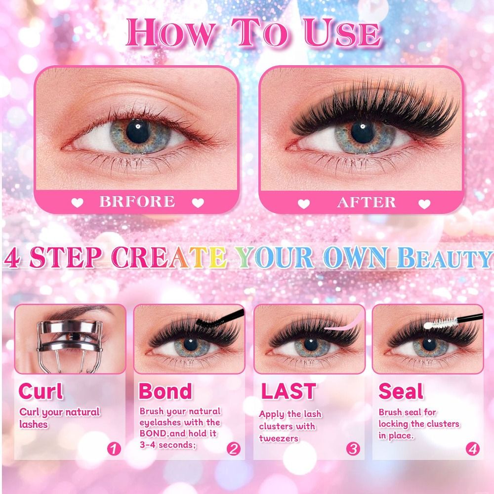 Natuurlijke look valse wimpers - Eyelash Extension Cluster recensie en prijs
